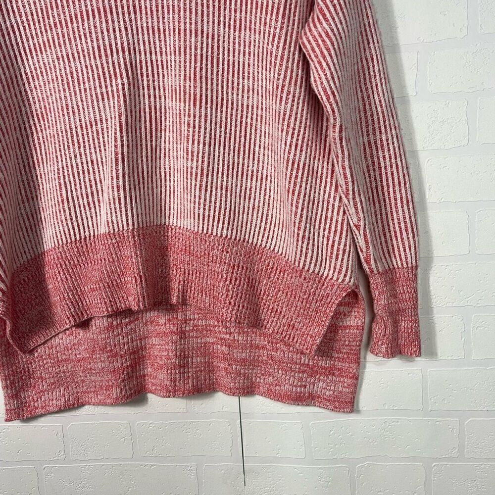 Soft Surroundings Funnel Neck Sweater Size Small Ribbed Chunky Knit - Picture 3 of 13